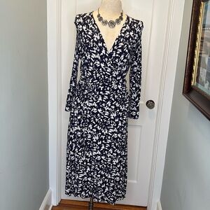 L.k.Bennett London Print Wrap Dress Size:10